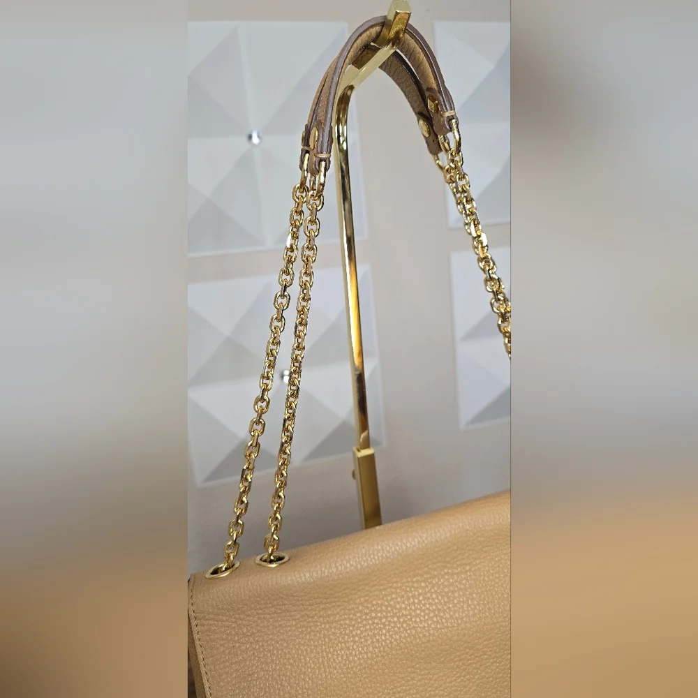 MCM Beige Leather Shoulder Bag - Picture 4 of 15